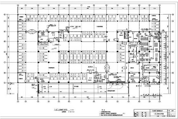 国光大厦1-2号楼地下一层平面图1