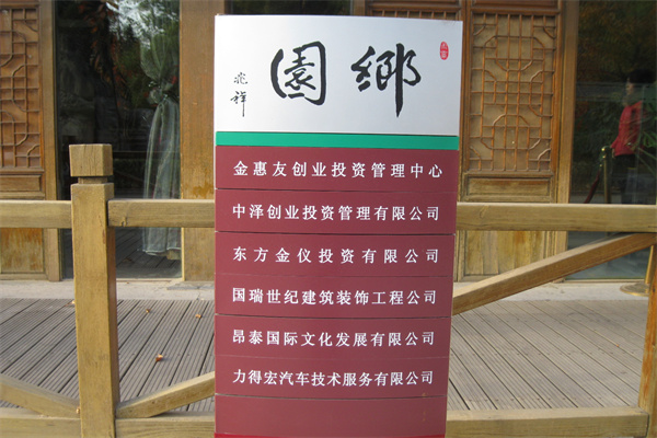 北京友谊宾馆乡园指示牌