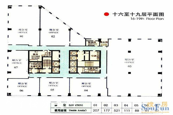 平面图16-19层平面图