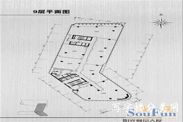 阳光财富大厦平面图9层