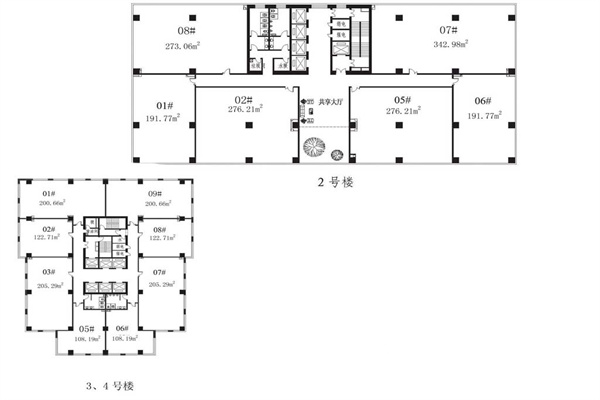 住邦20002000二号楼三四号楼平面图