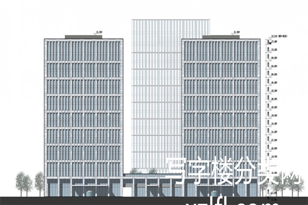 中关村国防科技园——国防科技大厦立面图