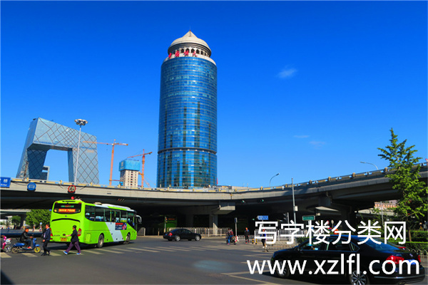 中服大厦圆柱型外观写字楼子弹头形状