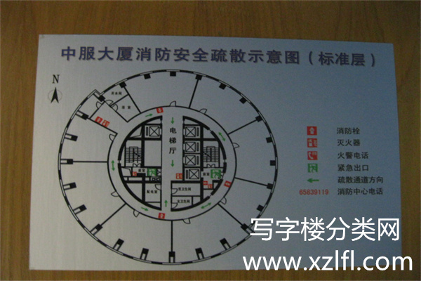 中服大厦平面消防图圆形平面图